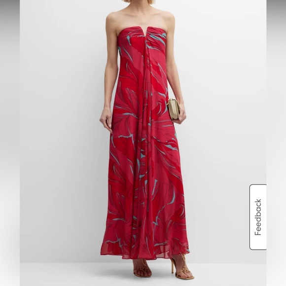 cult gaia Dresses & Skirts - Cult Gaia Janelle Strapless Printed Gown